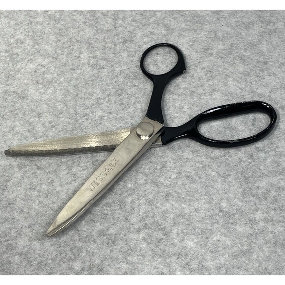 Vintage Wiss Pinking Shears Sewing Scissors CB-7 Steel Ball‎ Bearing Right Hand - Picture 9 of 11